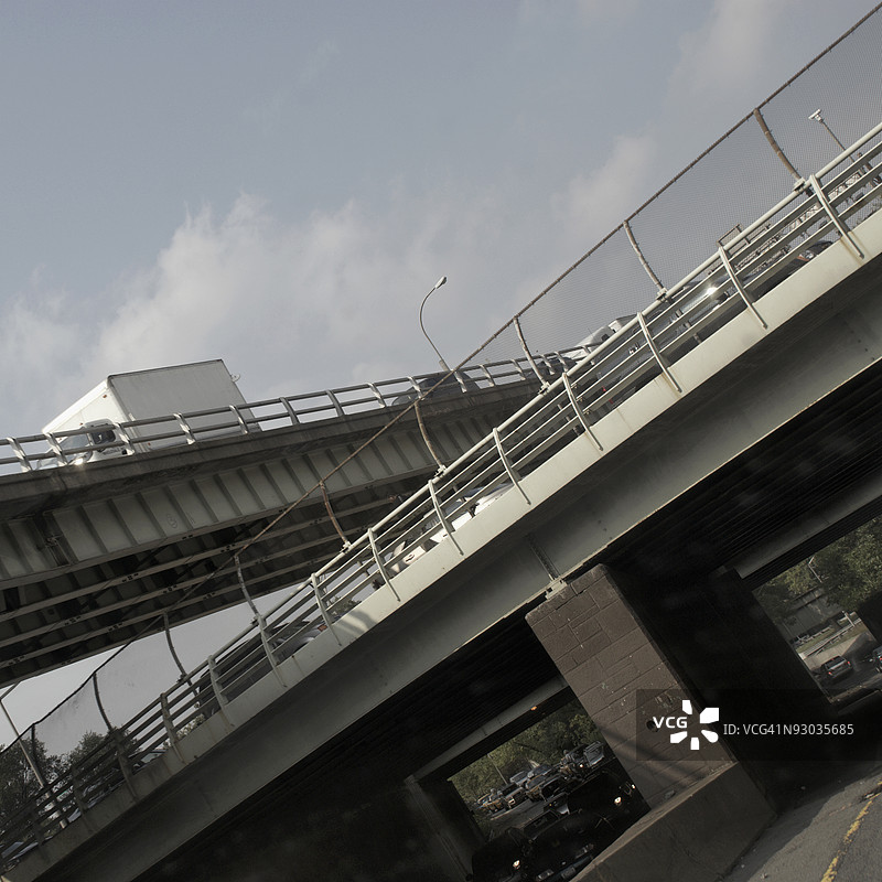 高角度视图的高架道路图片素材