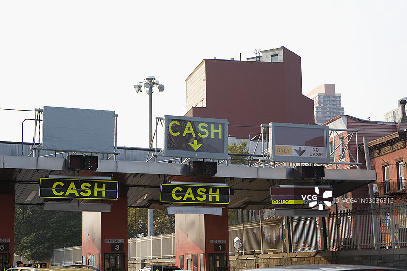 收费站的路标图片素材