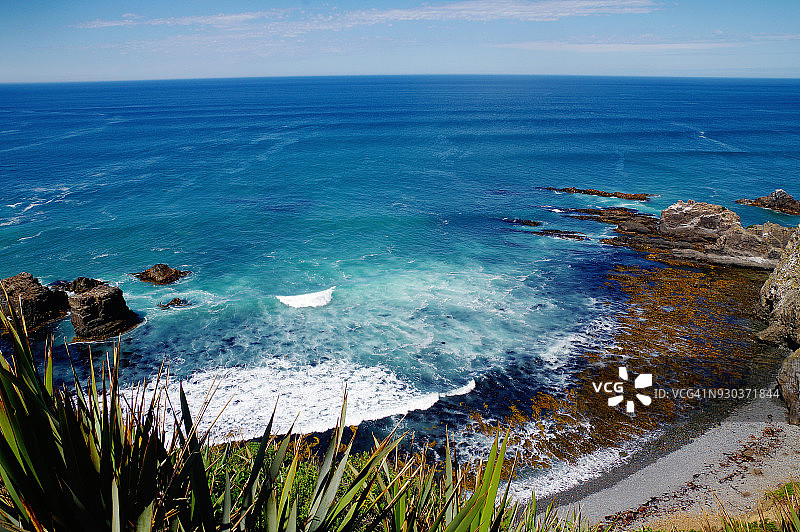 咆哮湾，从卡特林斯掘金角俯瞰海岸图片素材