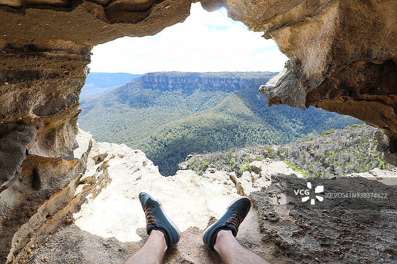 洞穴内视角图片素材