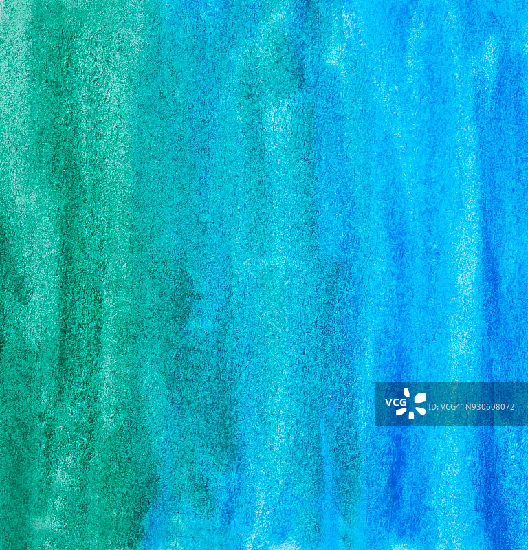 蓝绿色水彩抽象画图片素材