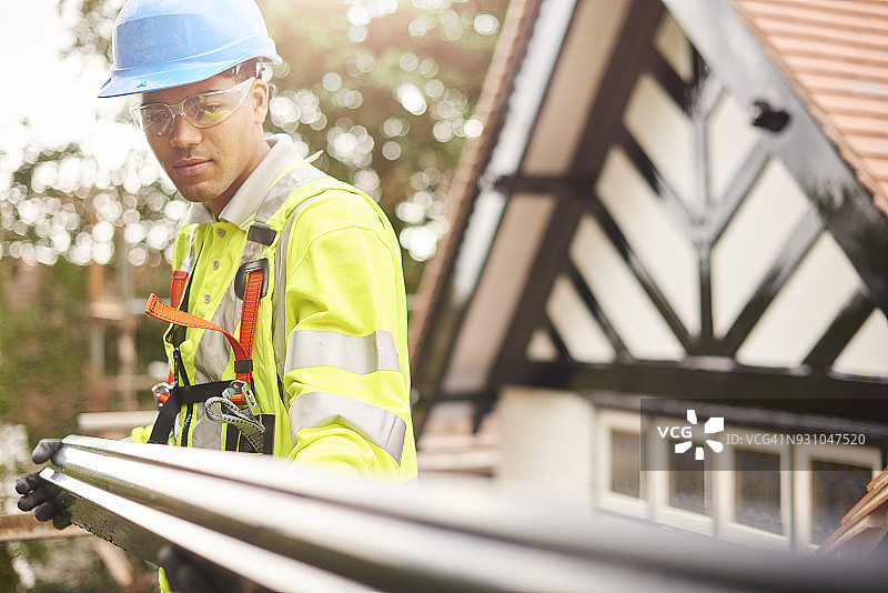 排水沟安装图片素材