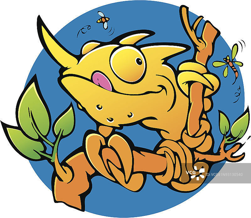 黄色变色龙图片素材