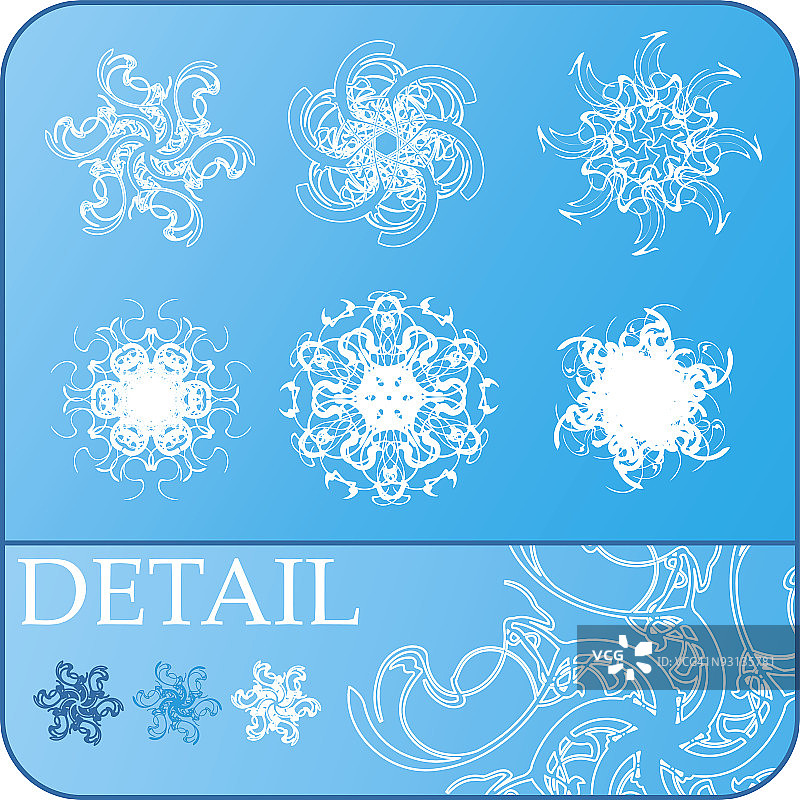 圣诞节雪花（卷曲）图片素材