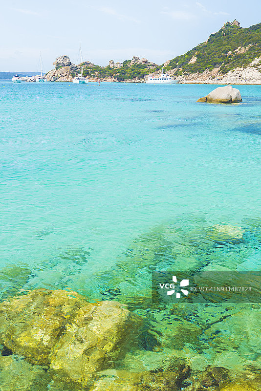 意大利撒丁岛马达莱纳群岛斯帕吉岛科尔萨拉海湾图片素材