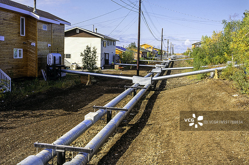 加拿大西北地区伊努维克当地公共设施系统图片素材