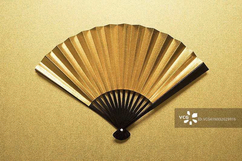 金色折扇背景图片素材
