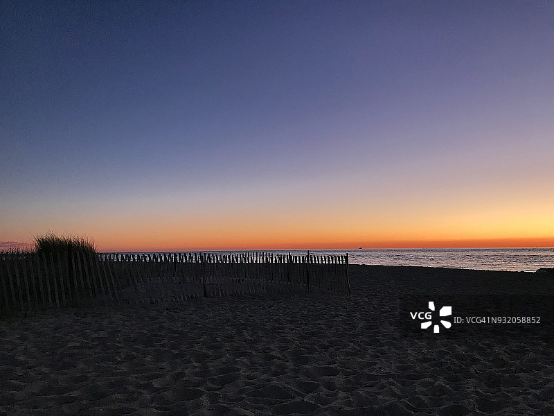 新泽西州梅角日落海滩图片素材