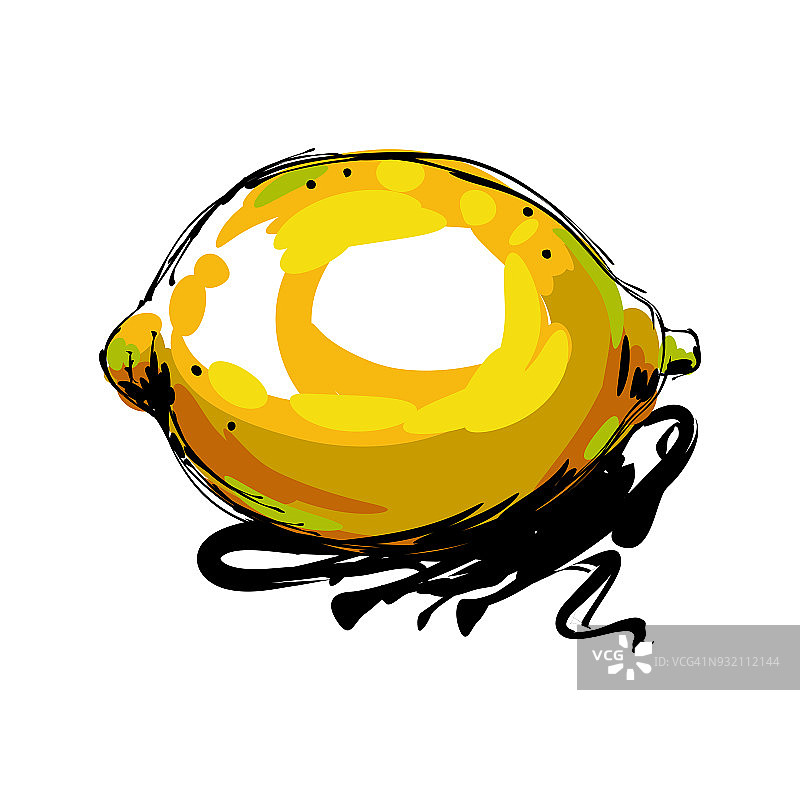 香甜柠檬画图片素材