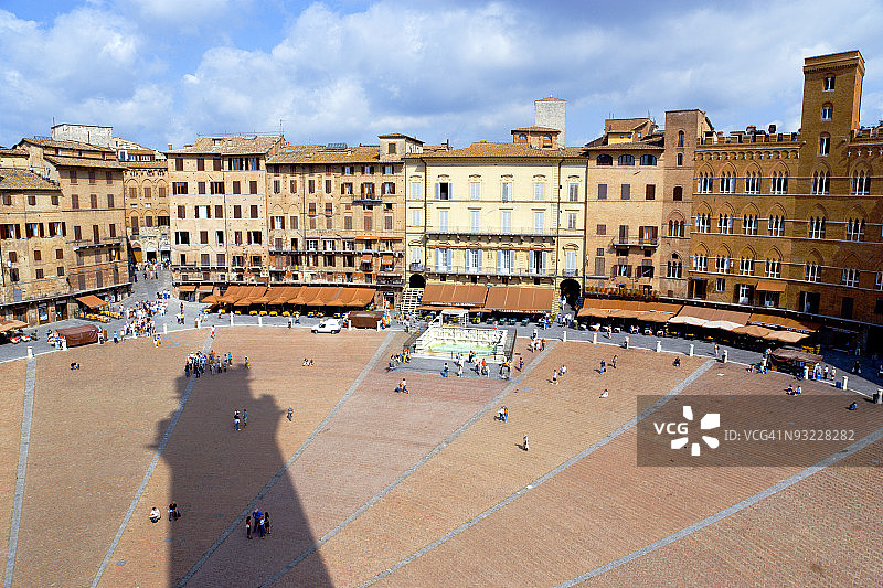 意大利托斯卡纳锡耶纳德尔坎波广场图片素材