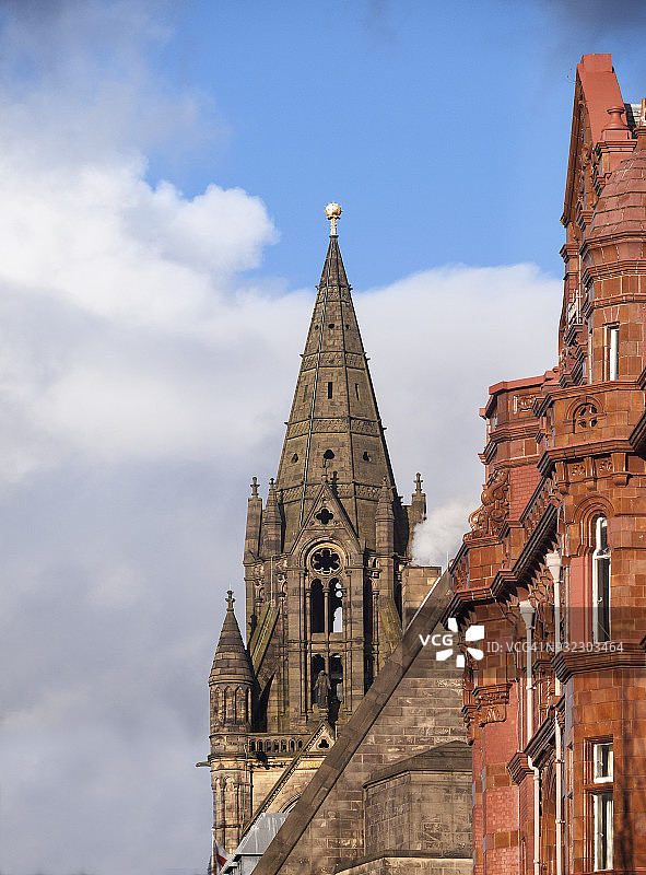英国曼彻斯特市政厅钟楼图片素材