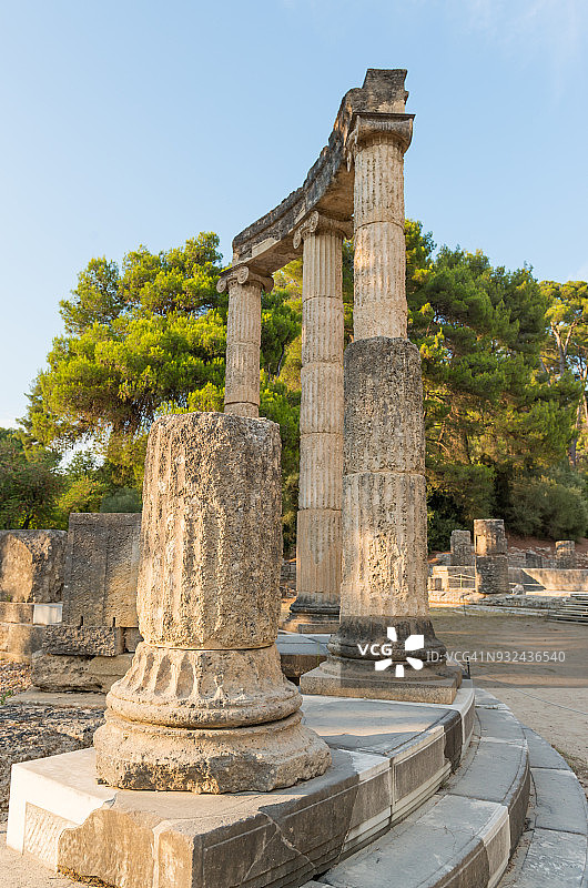 希腊奥林匹亚帕莱斯特拉古建筑图片素材