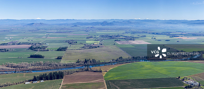 俄勒冈州威拉米特河谷航拍 - v1图片素材