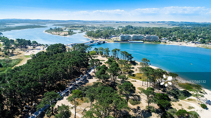 乌拉圭埃斯特角城拉巴拉街区鸟瞰图片素材