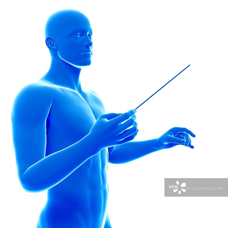 指挥家拿着指挥棒，插图图片素材