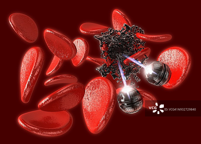 血液中的纳米技术图片素材