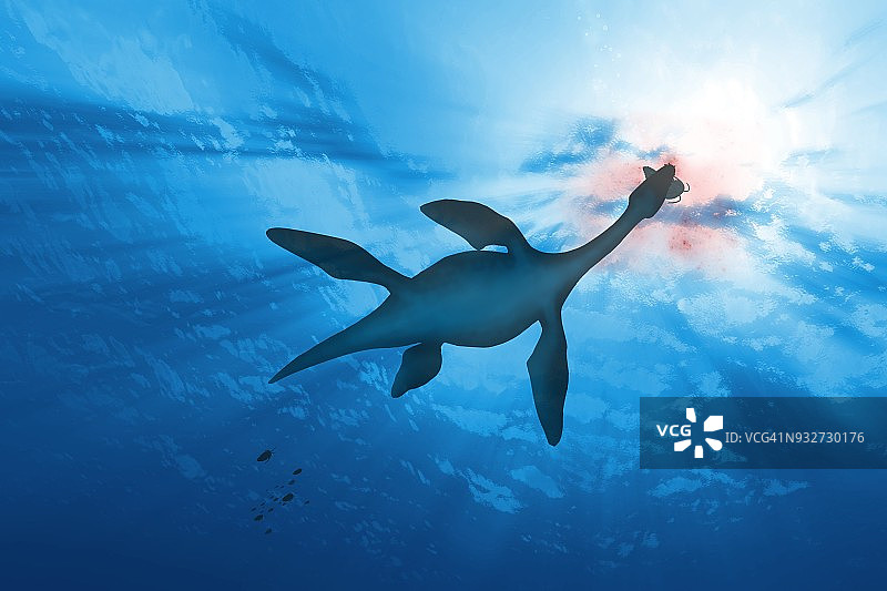 蛇颈龙海洋爬行动物插图图片素材