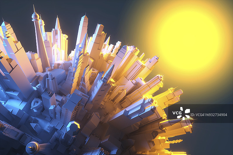 人口过剩的星球概念插画图片素材