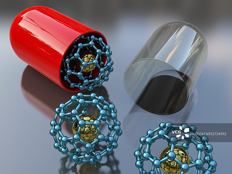 医用纳米粒子概念图图片素材