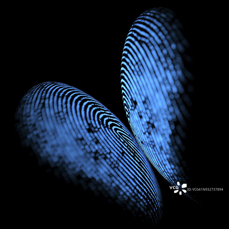 指纹插图图片素材
