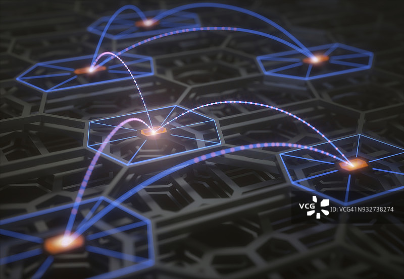 带有连接点的抽象结构插图图片素材