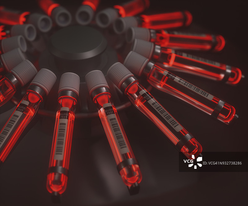 带红色液体的离心机图片素材