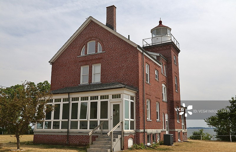 南贝斯岛灯塔和看守人房屋图片素材