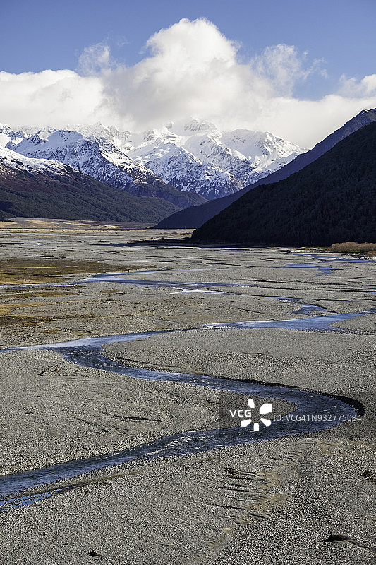新西兰亚瑟通道的壮丽景色图片素材