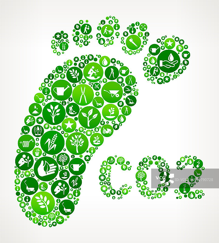 二氧化碳足迹园艺图标按钮图案图片素材