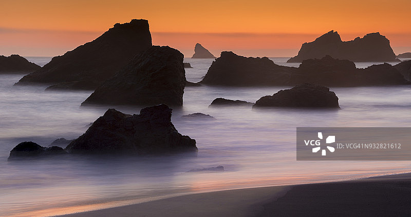 哈里斯海滩日落图片素材