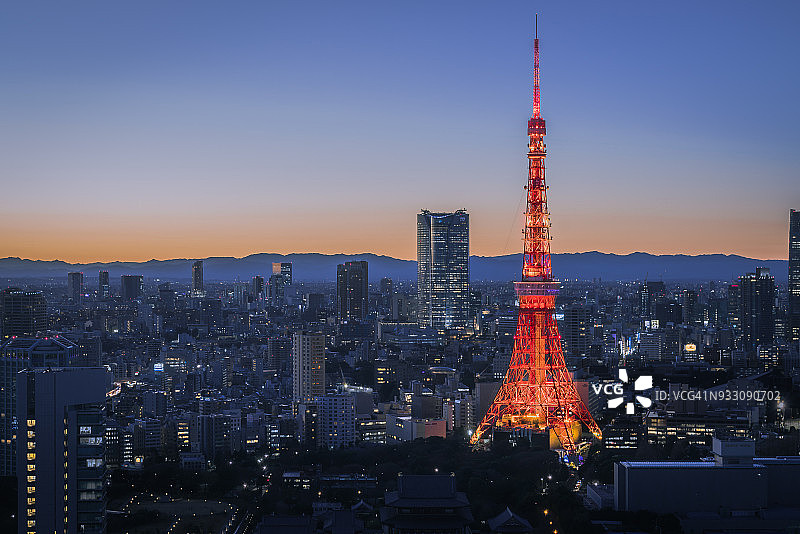 东京塔夜景图片素材