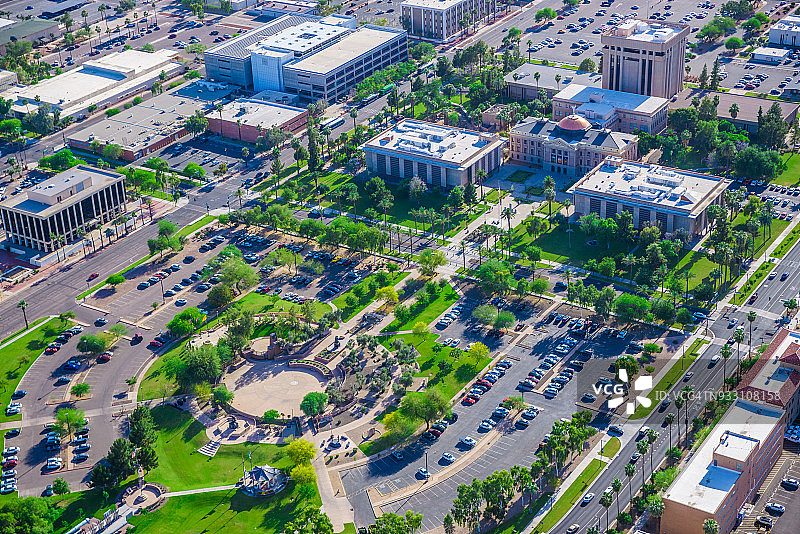 亚利桑那州议会大厦建筑群航拍图片素材
