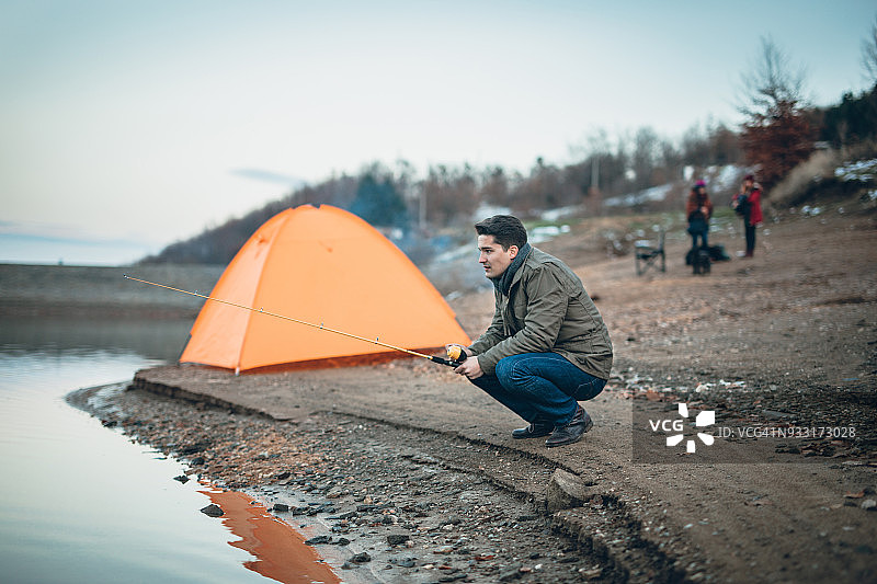 钓鱼与露营图片素材