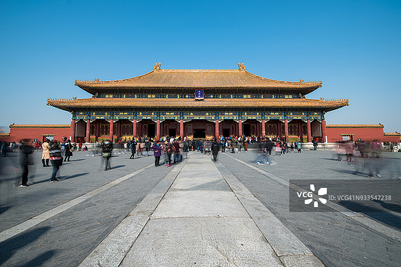 北京故宫太和门广场晴日景色图片素材