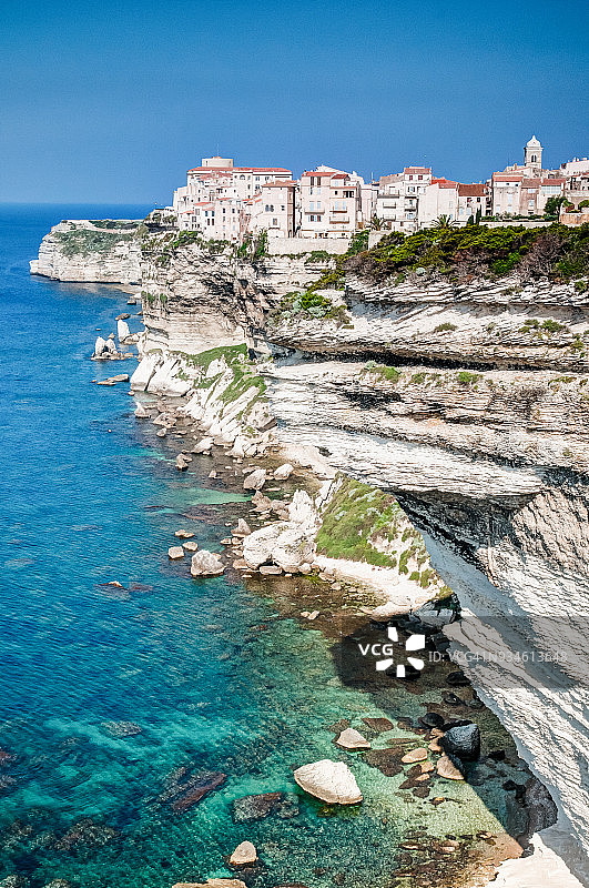 博尼法乔及其白色悬崖图片素材