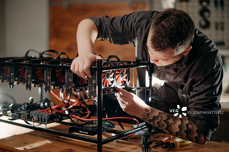 加密货币开采图片素材