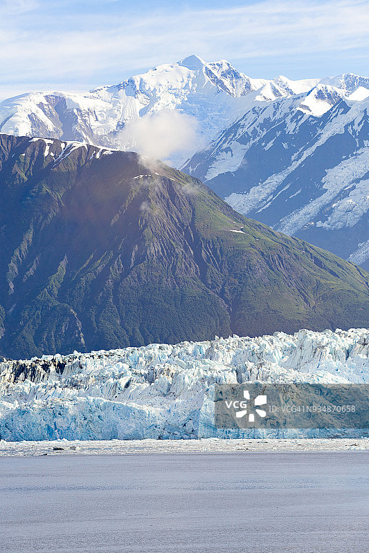 美国阿拉斯加圣埃利亚斯山脉哈伯德冰川图片素材