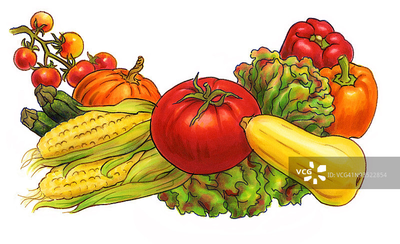 水彩蔬菜图片素材