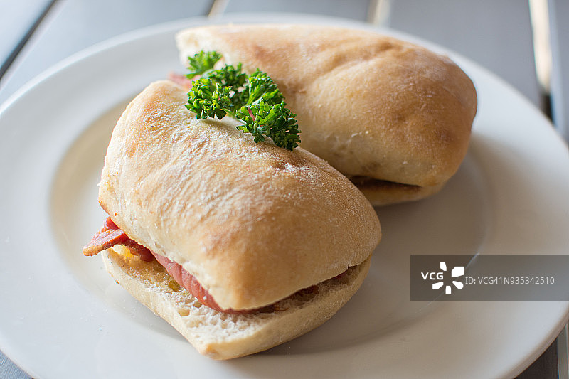 烤早餐帕尼尼图片素材