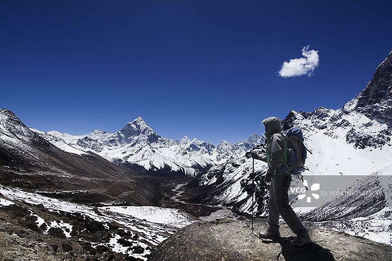 欣赏喜马拉雅山的风景图片素材