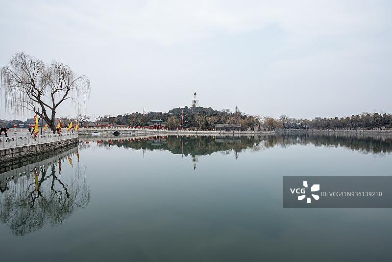 中国北京冬季的北海公园图片素材