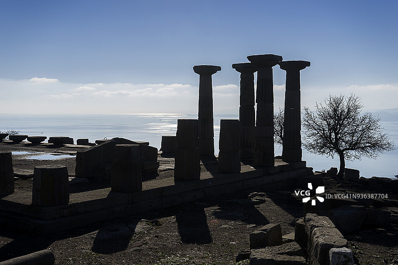 阿索斯雅典娜神庙遗址景观图片素材