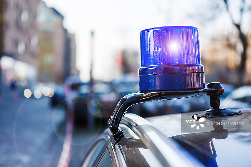 德国警车上的警灯（柏林）图片素材