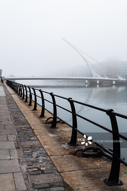 爱尔兰都柏林市的塞缪尔·贝克特大桥图片素材