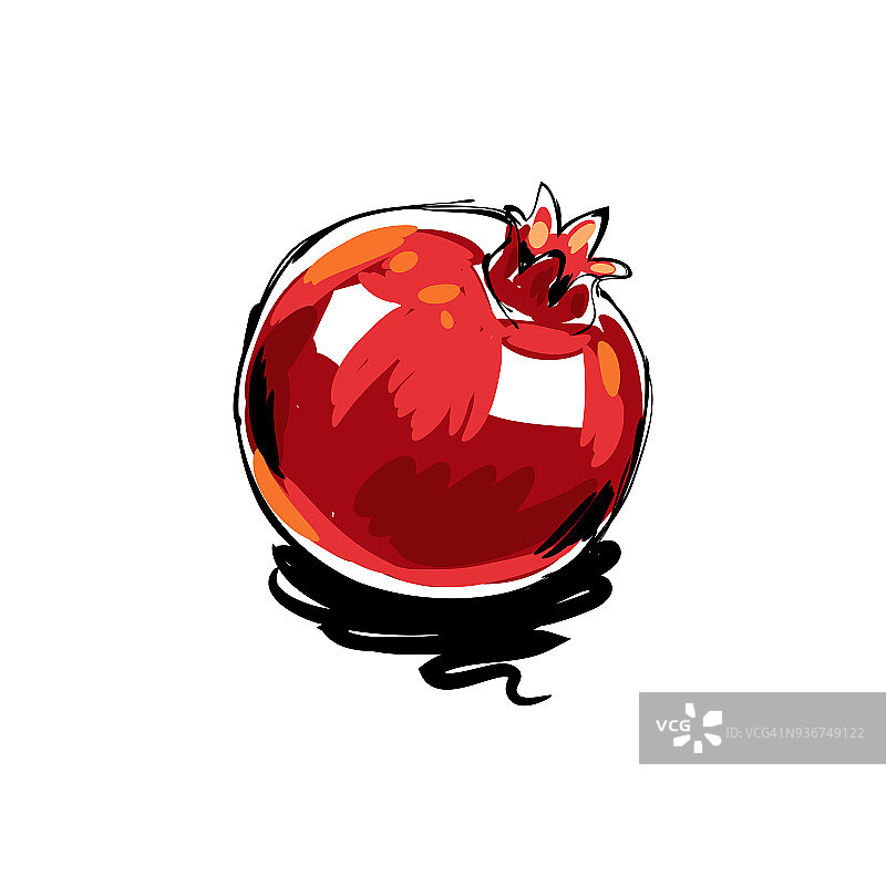 石榴绘画图片素材