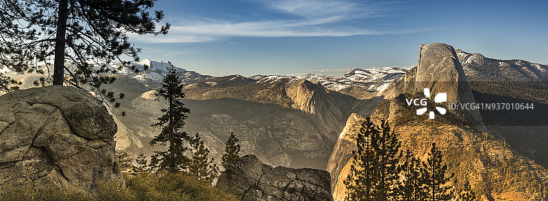 美国加州优胜美地国家公园全景图片素材