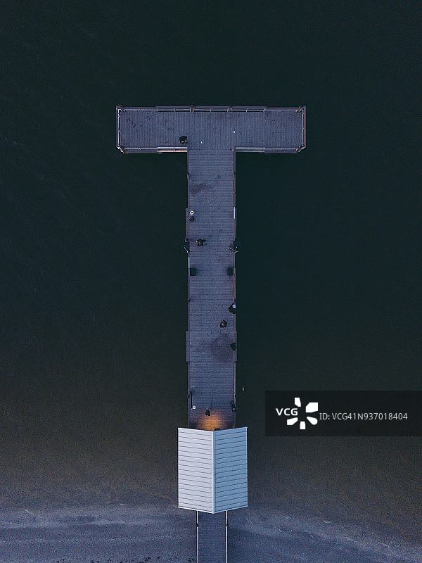 萨尼贝尔岛码头（无人机视角）图片素材