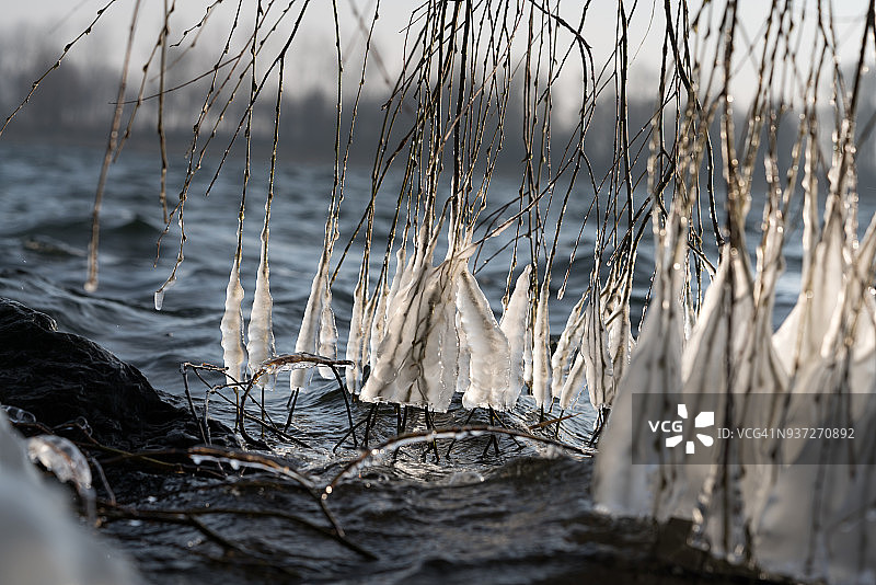 冬季冰层形态图片素材