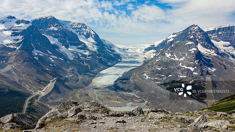 贾斯珀国家公园 Athabasca 冰川徒步小径景色图片素材