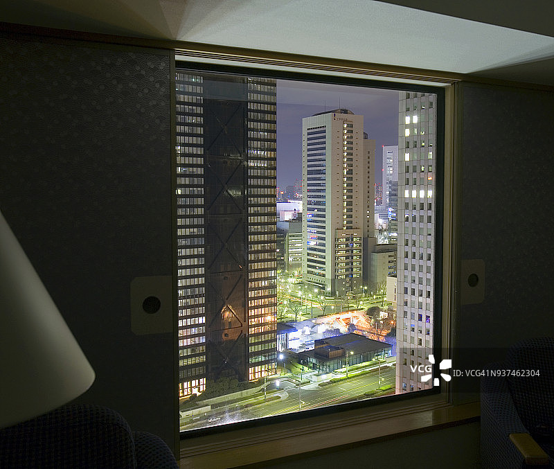 酒店房间黄昏景色图片素材